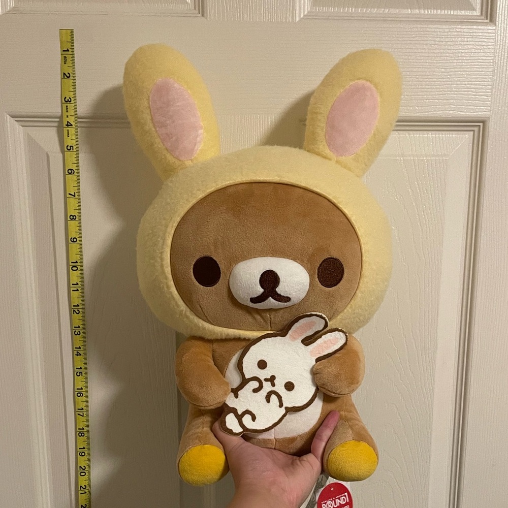 San-X Rilakkuma Brown Bear Plush (Yellow Bunny)